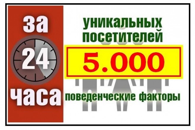 5.000 Уникальных посетителей за 24 часа