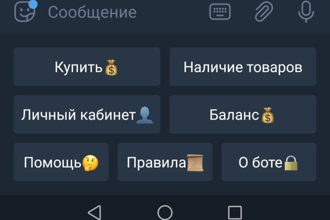 Бот по автоматизированных продажам в telegram