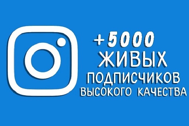 5 000 Живых подписчиков на профиль в Instagram