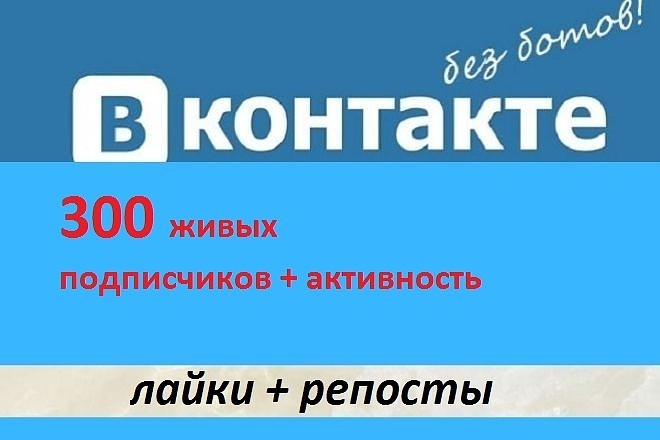 300 живых подписчиков ВК + активность. . в ручном режиме