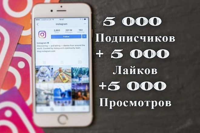 5000 подписчиков + 5000 лайков + 5000 просмотров на Ваши публикации