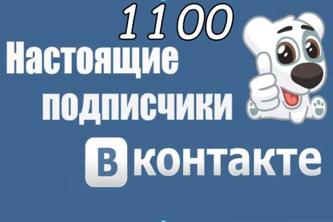 1100 Подписчиков в ВК