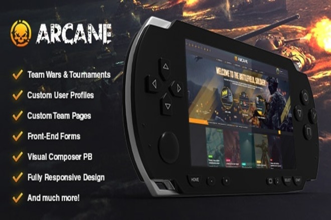 Премиум шаблон для игрового сайта arcane