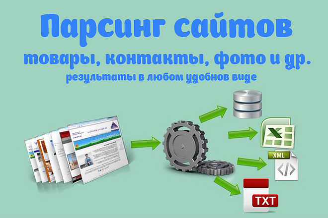 Парсинг любых сайтов, интернет-магазинов. Товары, контакты, фото