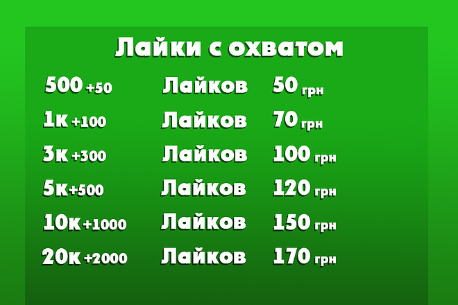 Лайки с охватом
