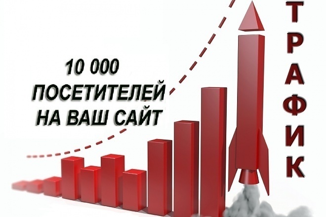 10000 посетителей, трафик на ваш сайт