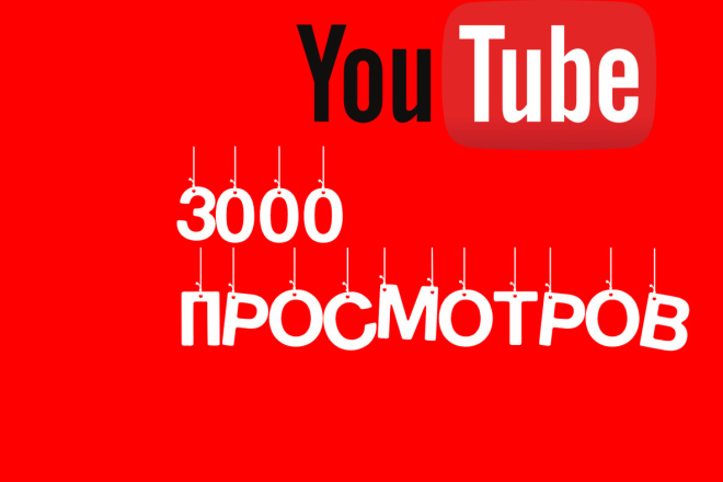 3000 живых просмотров YouTube
