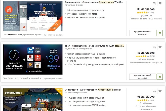 WordPress предоставлю премиум шаблоны на любую тему из своей базы