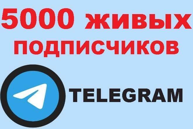 5000 живых подписчиков в Телеграм Канал или Группу