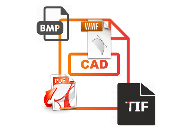 Конвертирование файлов формата CAD в PDF, TIFF, JPEG, BMP, WMF, и