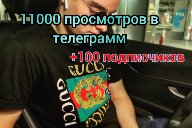 11000 просмотров в телеграмм +100 подписчиков