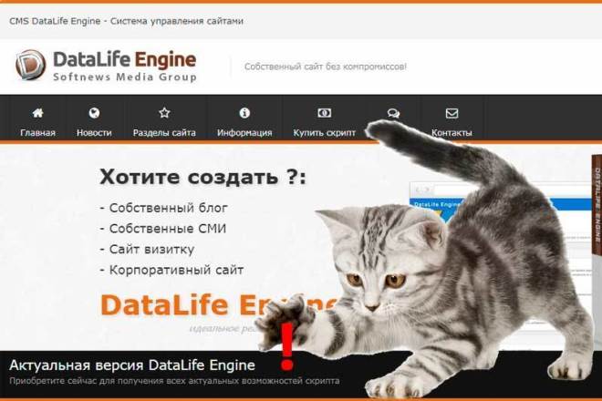 Установка или обновление CMS Datalife Engine DLE