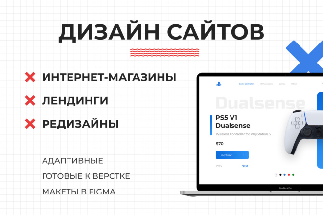 Уникальный дизайн сайта. Лендинг, интернет-магазин, редизайн
