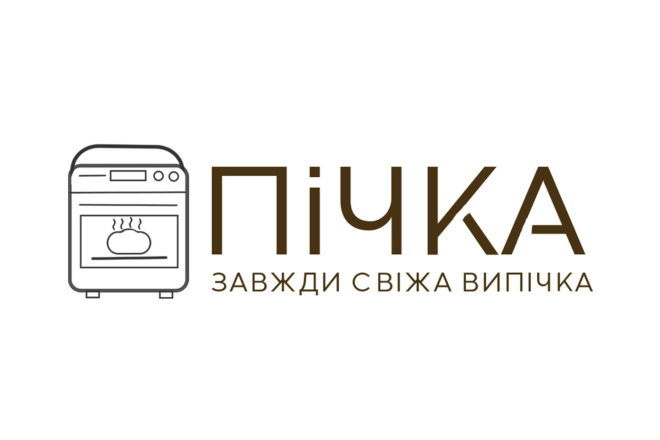 Логотип и визитная карточка пекарни в минималистическом стиле