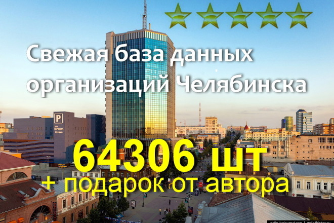 Свежая база данных организаций Челябинска