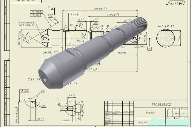 Сделаю 3D-модель детали из 2D-чертежа в КОМПАС или SolidWorks