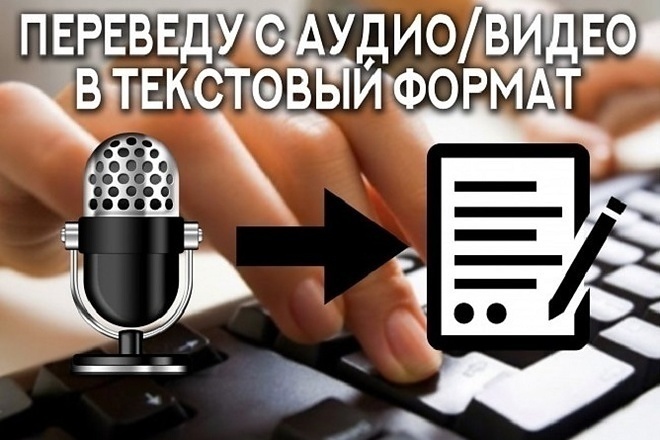 Переведу Ваш текст с аудио и видео в текстовый формат