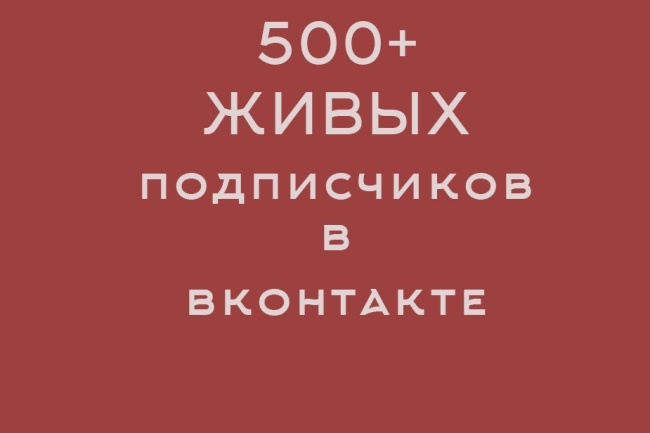 500 подписчиков в вк