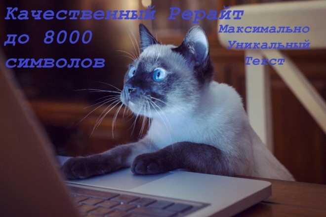 Рерайтинг до 8000 символов без пробелов с максимальной уникальностью
