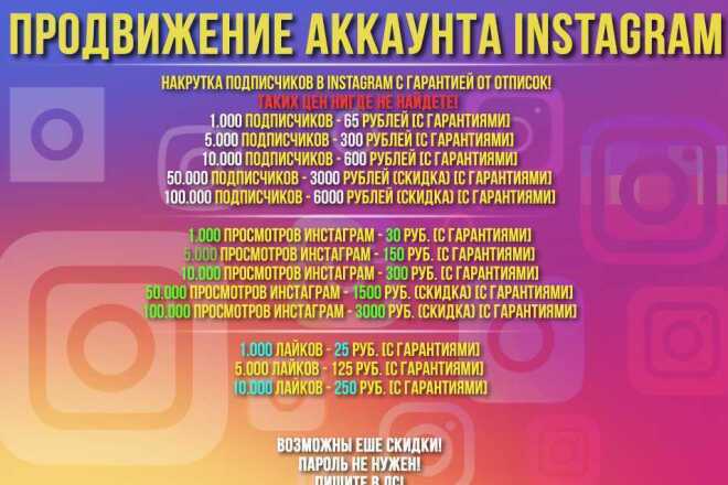 Продвижение Инстаграм 1000 подписчиков+1000+лайков бонус 250 лайков