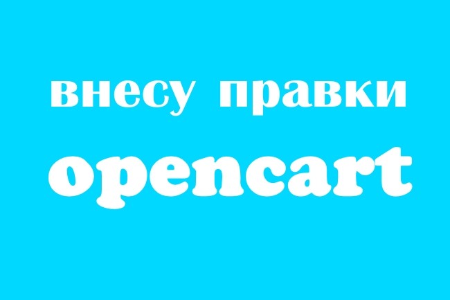 Внесу правки на Opencart