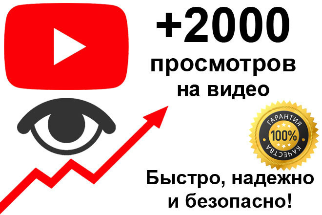 +2000 реальных просмотров на видео с рекламы Youtube