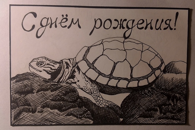 Авторские открытки гелиевой ручкой