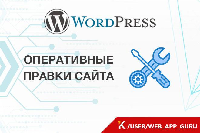 Правки сайта на WordPress - оперативно исправлю ошибки