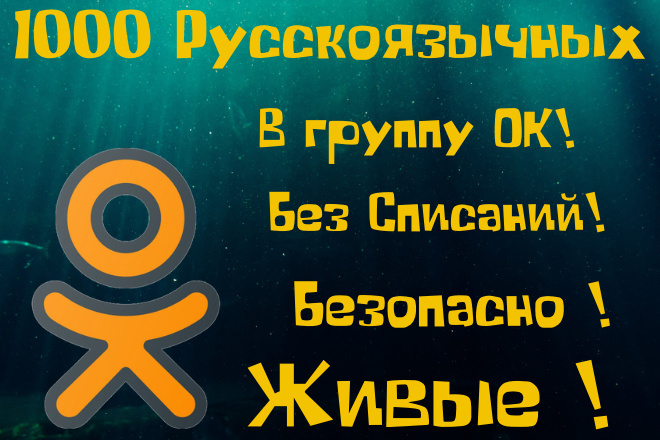 1000 Русскоязычных, живых участников в группу Одноклассники. Офферы