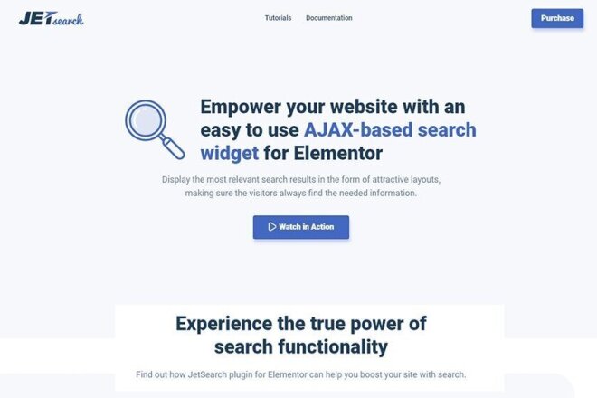 JetSearch Сверхбыстрый виджет поиска AJAX для Elementor