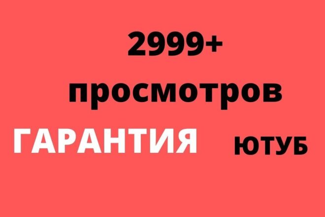 2999+ Реальных просмотров YOU TUBE