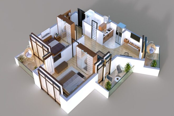 Сделаю 3d комнату 3d max
