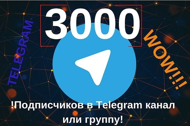 Подписчики на канал или в закрытую группу Telegram 3000