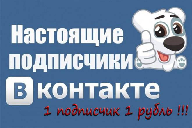 Настоящие подписчики на сообщество Вконтакте