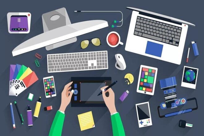 Создание Flat-иллюстраций, хайлайтс иконок и т. п