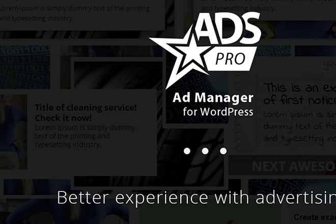 ADS PRO Многоцелевой менеджер по Рекламе на WordPress