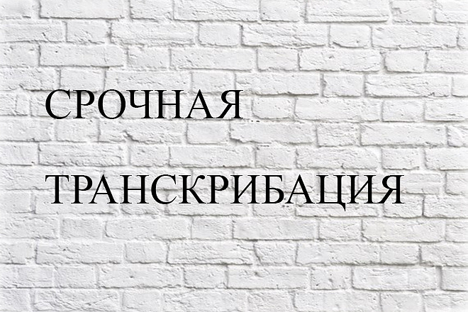 Срочная транскрибация для вас, всего за 500р, в течение 1 дня