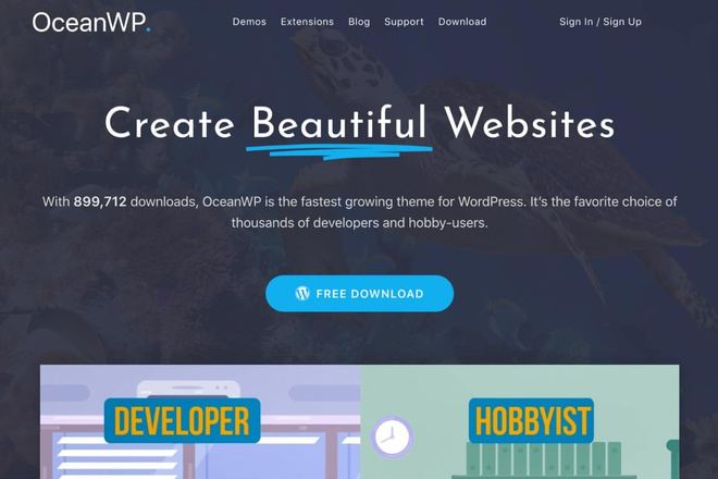 OceanWP тема WordPress и премиум расширения