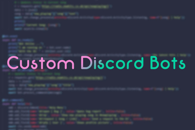 Создание или доработка Discord бота