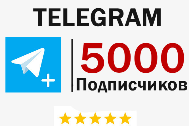 5000 подписчиков на ваш канал Telegram Телеграм