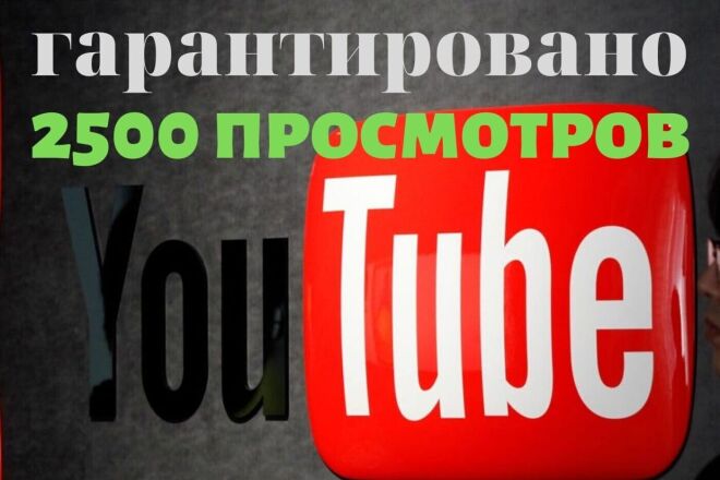 Предоставляем 2500 просмотров на видео в Youtube