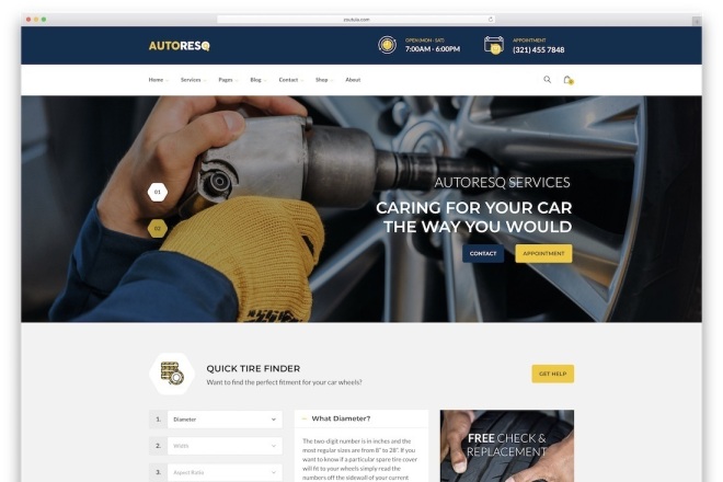 Autoresq Car Repair Тема WordPress