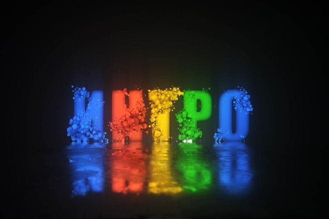 Анимированный логотип 3D-частицы