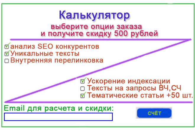 Сделаю тест, опросник или калькулятор на ваш сайт для роста CTR