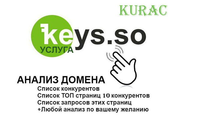 Keyso - отчет по вашему домену и конкурентам