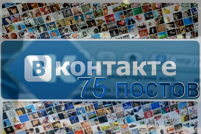 Купить посты ВК - 75 постов на стену вконтакте
