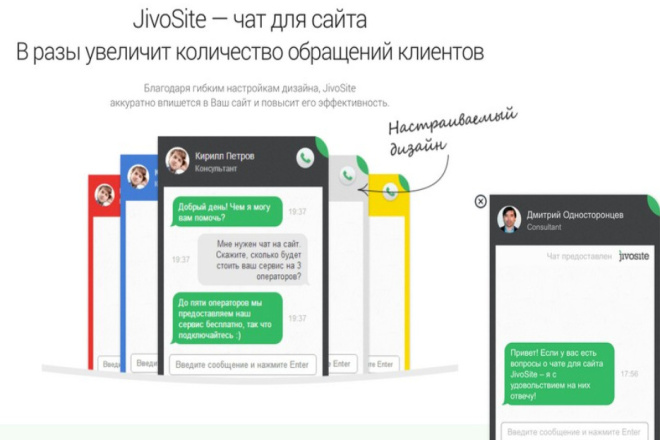 Установлю и настрою чат JivoSite на вашем сайте