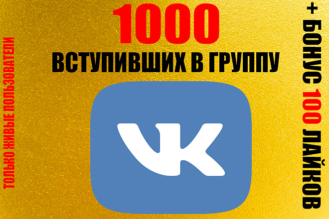 Вступившие в группу в ВК 1000 + 100 лайков бесплатно