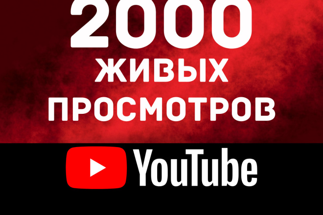 2000 реальных просмотров С удержанием НА ВИДЕО минимум 4 минуты