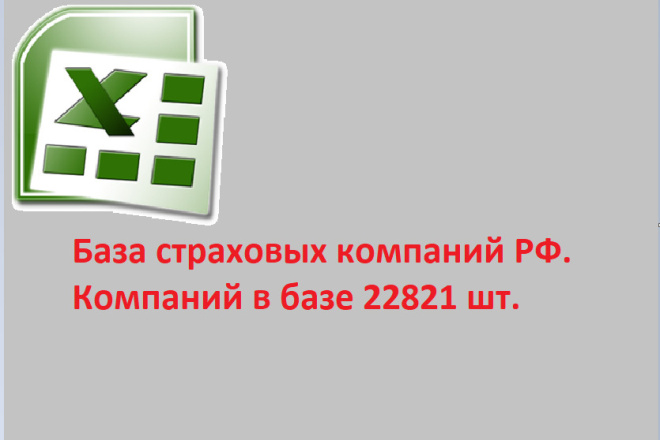 База страховых компаний России. Компаний по РФ в базе - 22821 шт